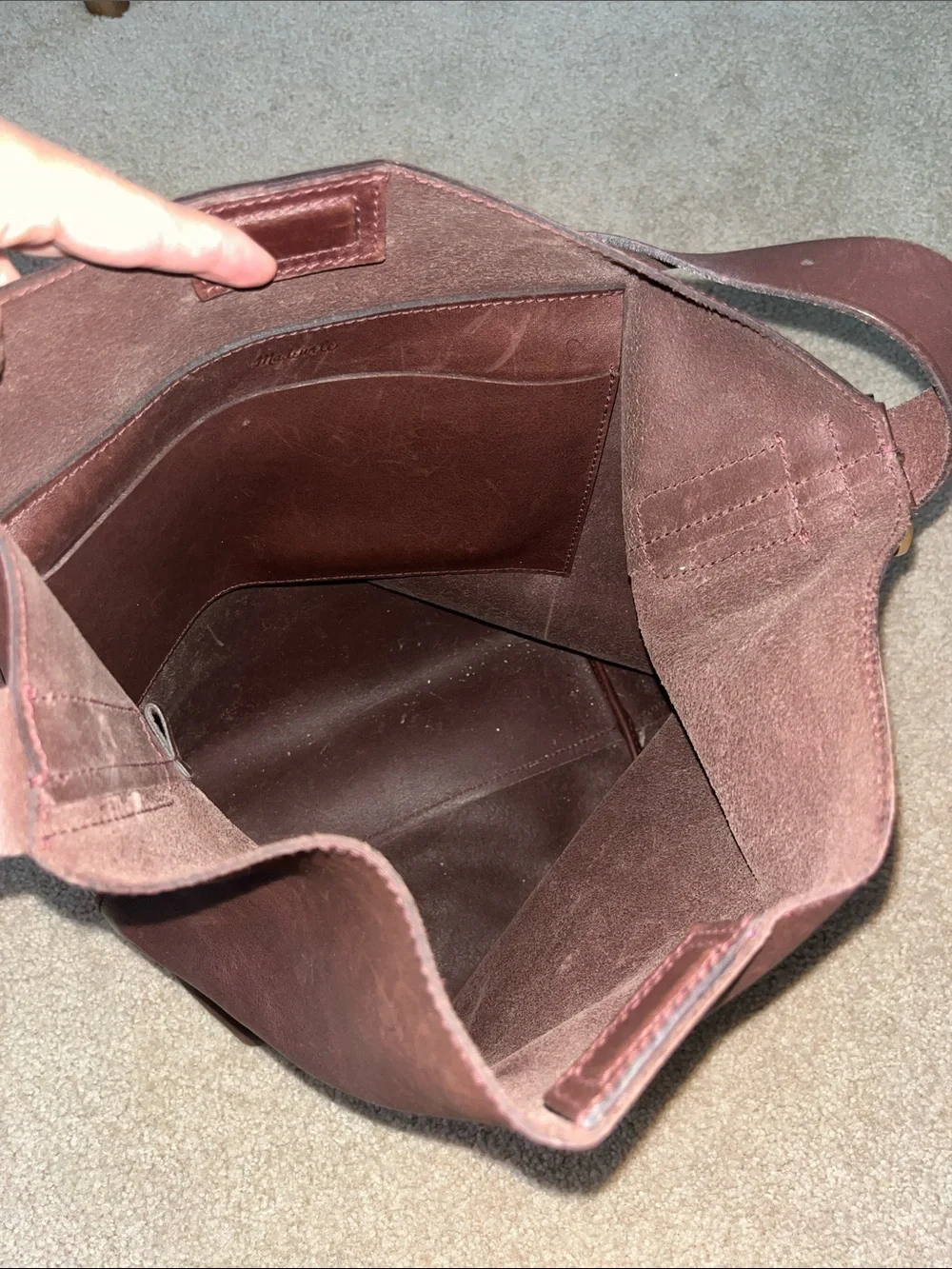 Madewell Brown Leather Bucket Bag - Classic Shoulder Bag